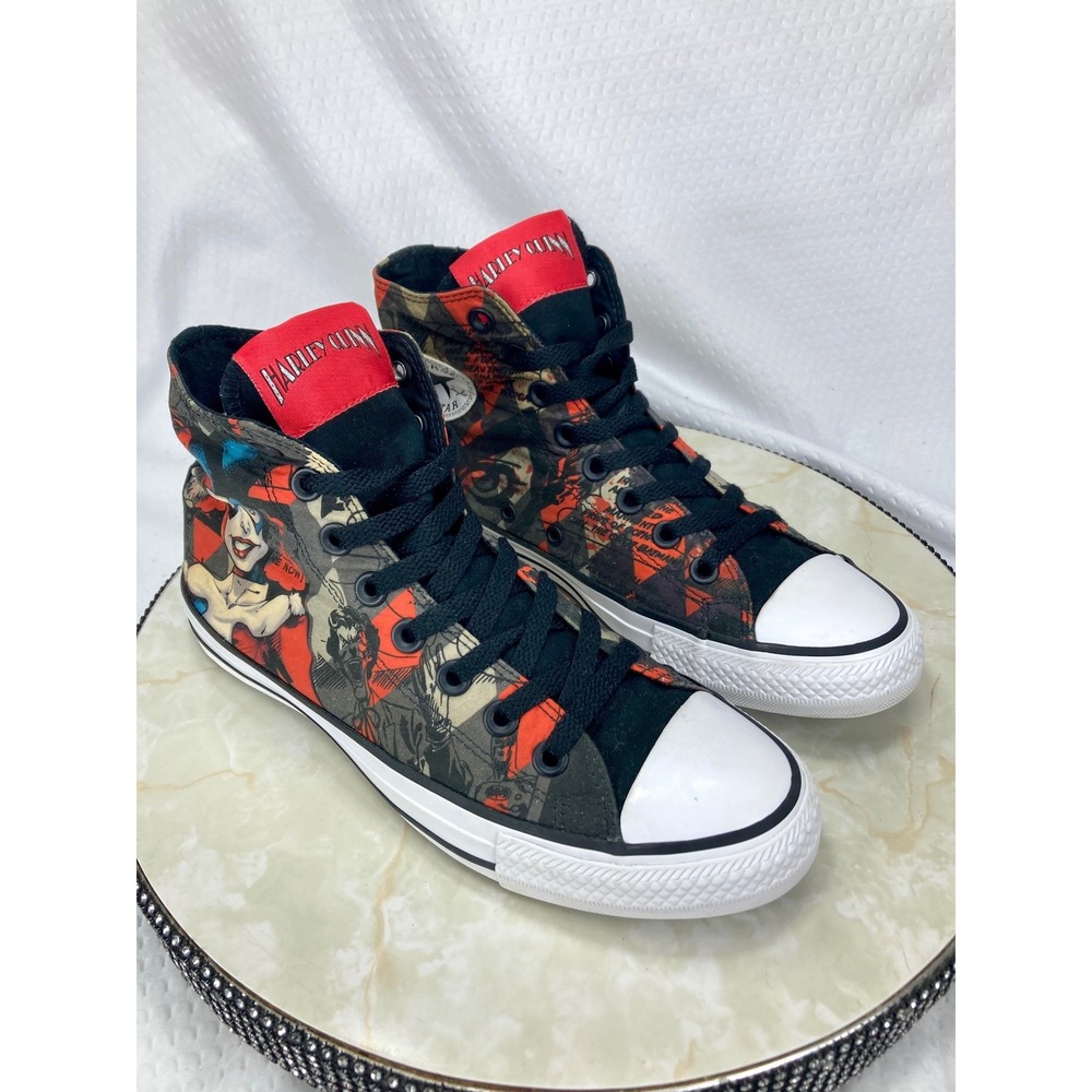Converse DC Comics Harley Quinn High Top Shoes Women 9 Multicolor Retro Sneakers